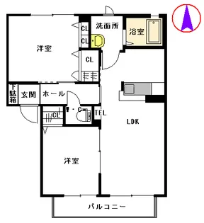 シャーメゾン ルミエール Ⅰ棟【2階】の間取り