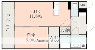 1LDKの間取り画像