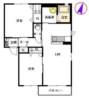 MASTメゾン戸坂 A棟【2階】の間取り