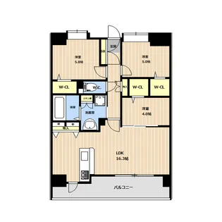 LIBTH菊陽【6階】の間取り