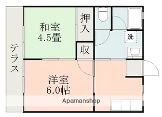 コーポ平岡【1階】の間取り