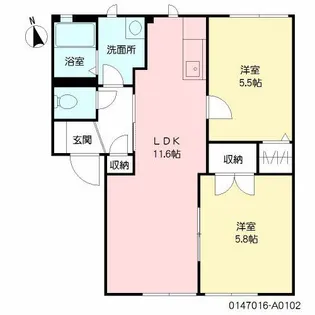 ノーズヴィラ一番館【1階】の間取り