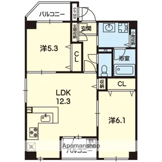 アーバン九品寺【2階】の間取り