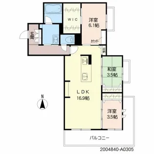 シャーメゾン BLOOM STAGE【3階】の間取り