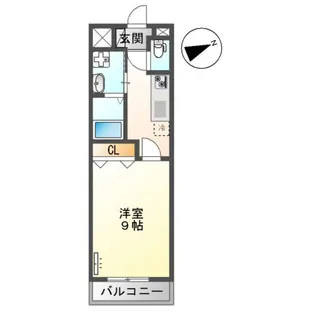 クオリティパレス【102号室】の間取り