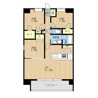 LIBTH原水【4階】の間取り