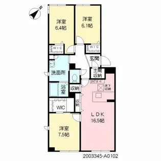 リラフォートM水前寺公園 Ⅰ棟【1階】の間取り