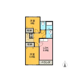 ボンヌールパンションⅡ【201号室】の間取り