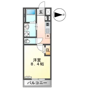 BLUEBELL 杉水【208号室】の間取り