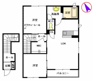 グリーンゲイト Ⅳ棟【2階】の間取り