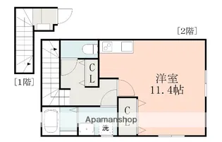 DICE 引水【2階】の間取り