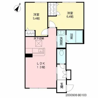 ガーデンズフォレナ B棟【103号室】の間取り