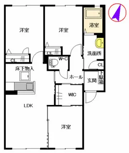 ウエストヒルズ A棟【1階】の間取り