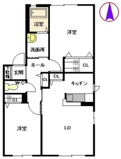 まっつうびれっじ【101号室】の間取り