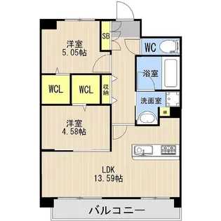 LIBTH光の森Ⅱ【8階】の間取り