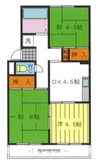 サンライフ長嶺【106号室】の間取り