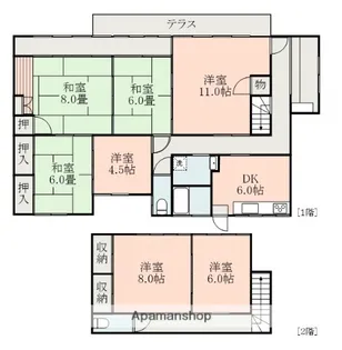 オレオハウス【1階】の間取り