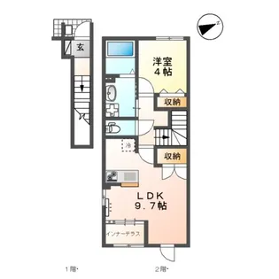 フロンティアエステートⅢ【205号室】の間取り
