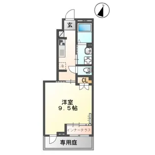 フロンティアエステートⅡ【107号室】の間取り