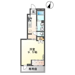 フロンティアエステートⅡ【105号室】の間取り