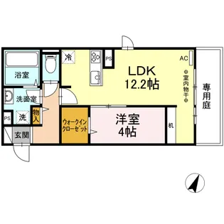 アルバルーチェ黒髪【1階】の間取り