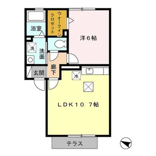 ボンヌ・シャンス【1階】の間取り