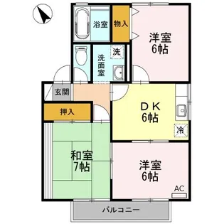 ヴィラクレスト A棟【2階】の間取り