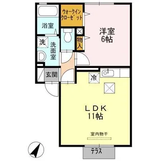 グッドラック高平【1階】の間取り