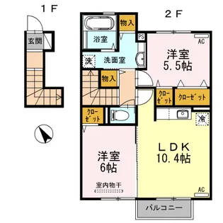 コンフォート・絆【205号室】の間取り