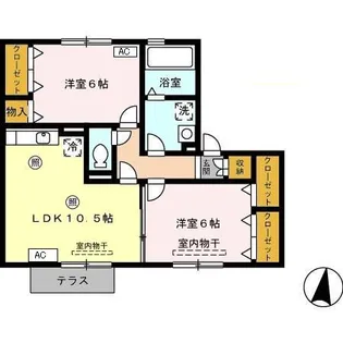 リヴェールコート【1階】の間取り