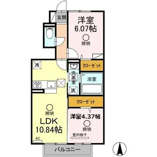 コンフォルタ・ウルゲ【1階】の間取り
