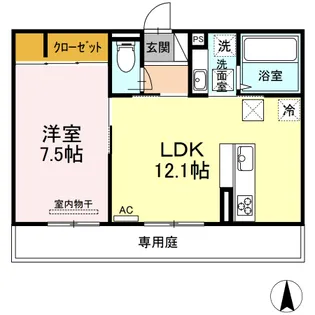 ルヴェデュソレイユ Ⅳ【1階】の間取り