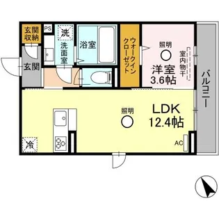 セレブ武蔵塚【2階】の間取り