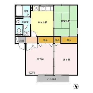 レジデンス’95 A棟【2階】の間取り