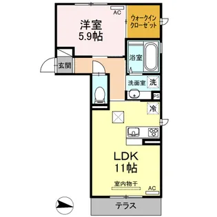 ユメタントピーノ A棟【1階】の間取り
