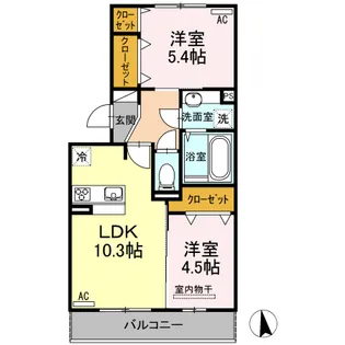ピラール菊陽 Ⅰ棟【3階】の間取り