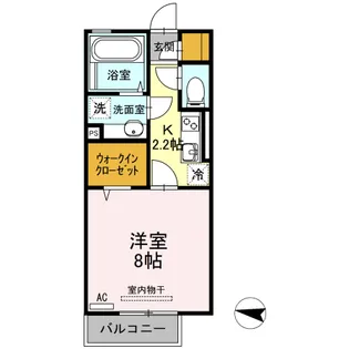 アザック花園【2階】の間取り