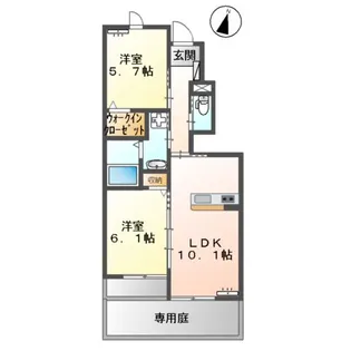 CANON【103号室】の間取り