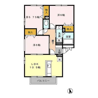 グレイスコート【2階】の間取り