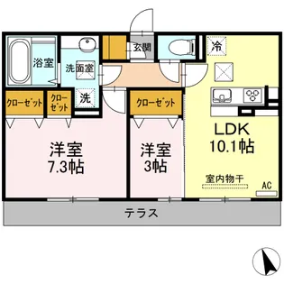 セキュレア須屋 A棟【1階】の間取り