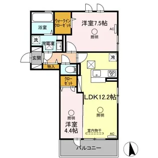 シルクローズ【1階】の間取り
