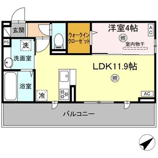 オーク・ヴィラ尾ノ上【2階】の間取り