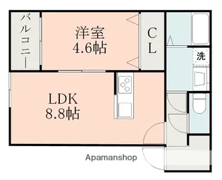 グレイスコート熊本学園大学東【3階】の間取り