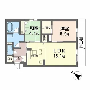シャーメゾン 新屋敷 PREMIUM【1階】の間取り