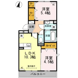 サンハイム合志【2階】の間取り