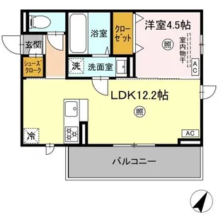 西熊本MY【305号室】の間取り