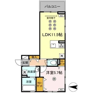 アフェリーチェ B棟【3階】の間取り
