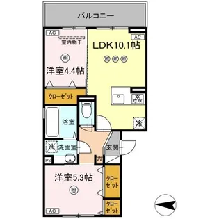 アフェリーチェ B棟【3階】の間取り