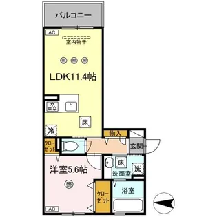 アフェリーチェ B棟【1階】の間取り