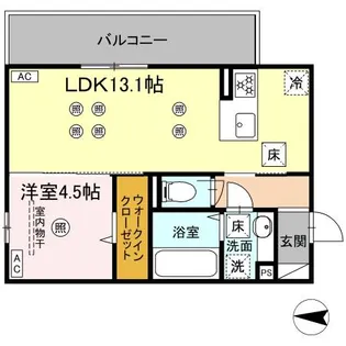 アクアフェリーチェ A棟【1階】の間取り